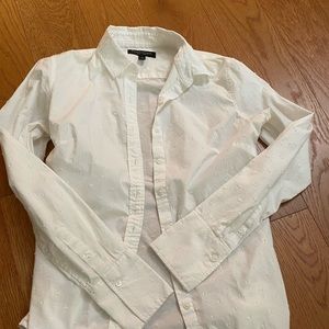 Banana Republic cotton and elastene white button down